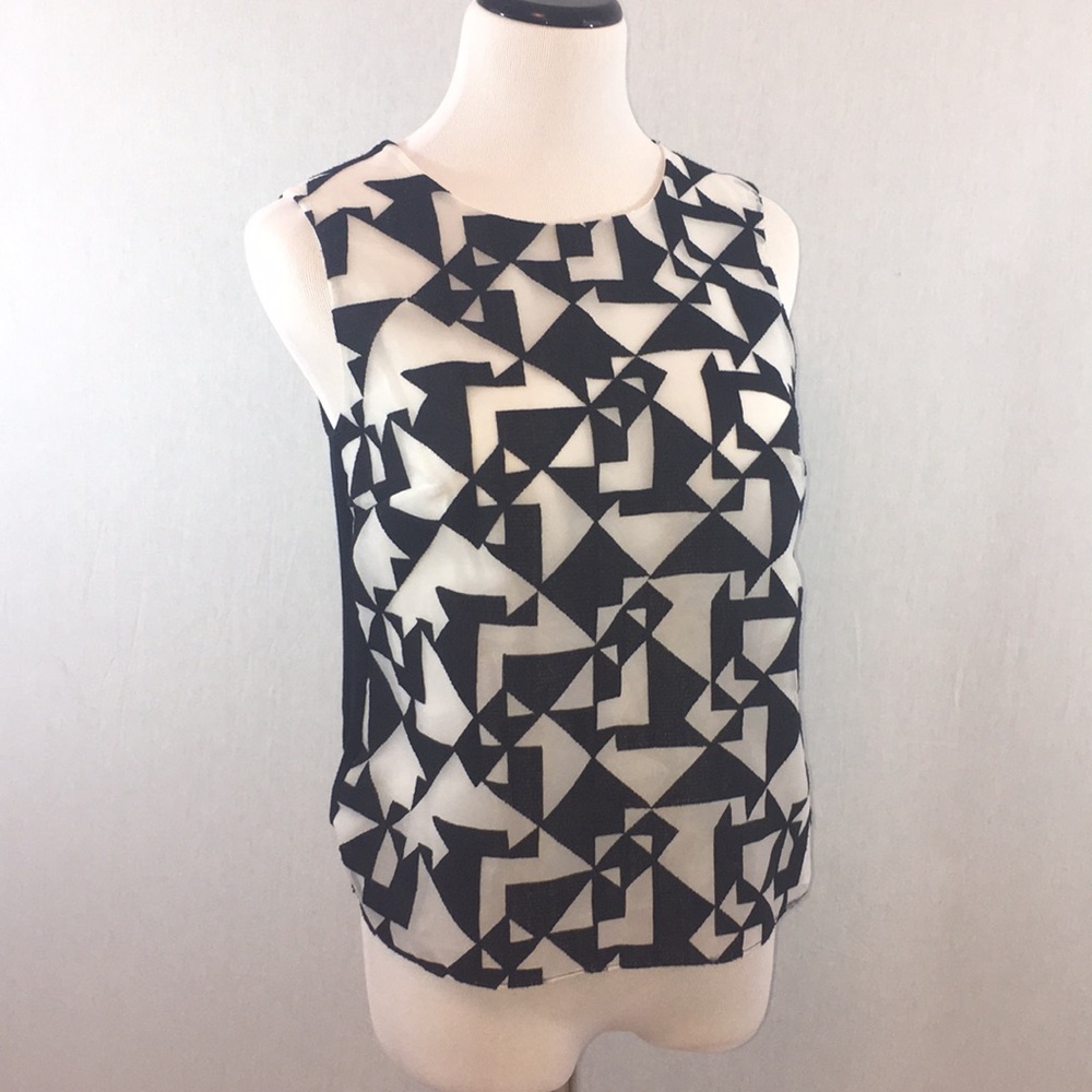 Bailey 44 Black White Sleeveless Tank M